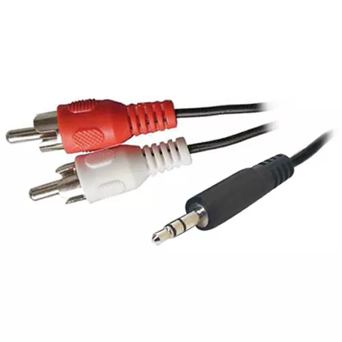 Cable de audio 3,5mm a 2 RCA de 3 mts - 0150065 