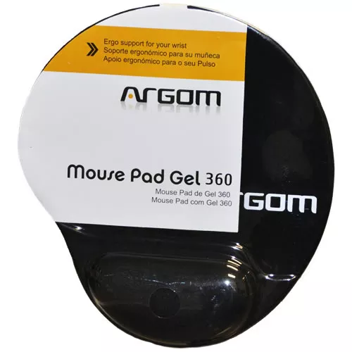 Mouse Pad de Gel 360 Negro ARG-AC-1222