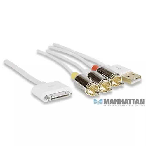 Cable AV Compuesto a USB para iPhone iPad 393713
