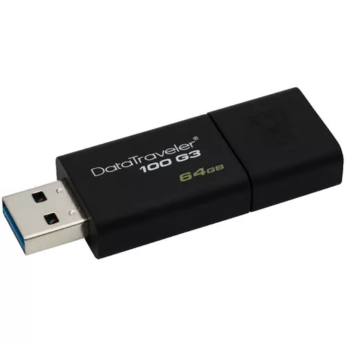 Pendrive 64GB USB 3.0 DT100G3 Negro pn. DT100G3/64GB 