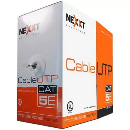 Cable de Red Caja Bobina Cat5e 305mts UTP Color Gris 24AWG