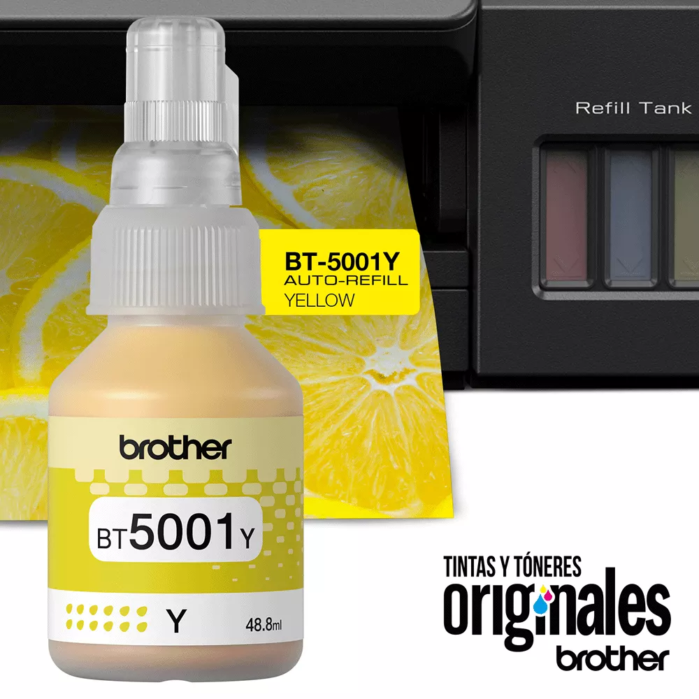 Botella de Tinta Amarillo de Súper alto rendimiento 5.000 páginas   PN:BT5001Y BNBR220923