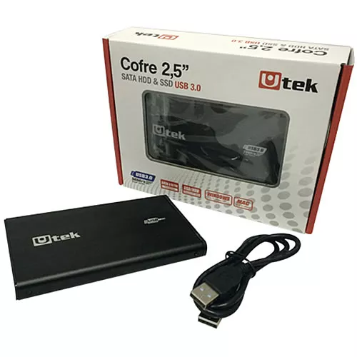 Cofre 2.5 SATA a USB 3.0 Negro 