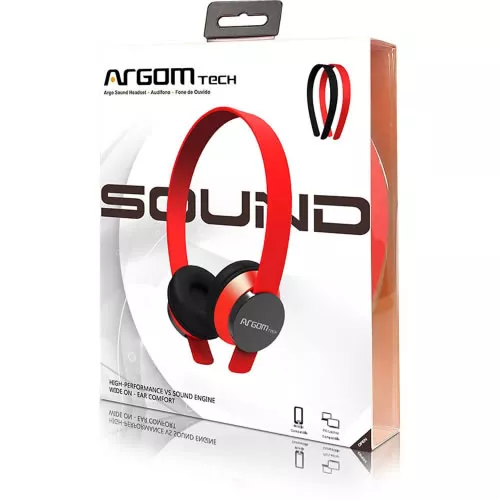Audifonos Microfono Sound Dual Headband negro/rojo pn: ARG-HS-2495BR