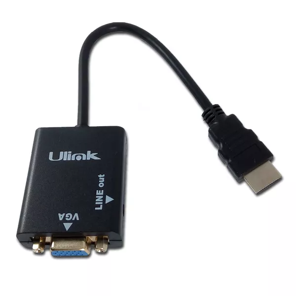 Adaptador HDMI Macho a VGA Hembra Incluye Cable Audio UL-CV3500
