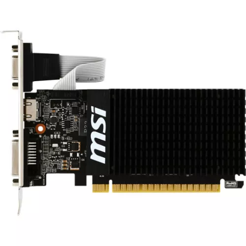 Tarjeta Video Geforce GT 710 GF GT 1 GB DDR3  PCIe 2.0 x16 low profile  DVI  D-Sub  pn GT710 1GD3H LP