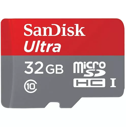 Memoria 32GB microSD HC Ultra Clase 10 c/Adaptador pn:SDSDQUNS-032G-GN3MA