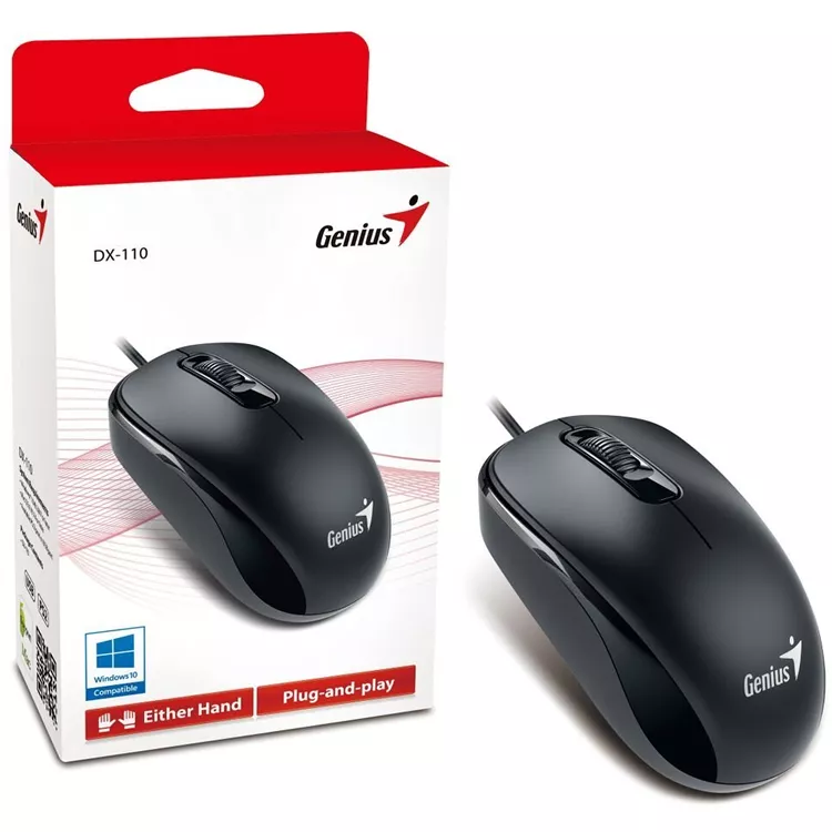 Mouse Optico DX-110 PS/2 Negro 