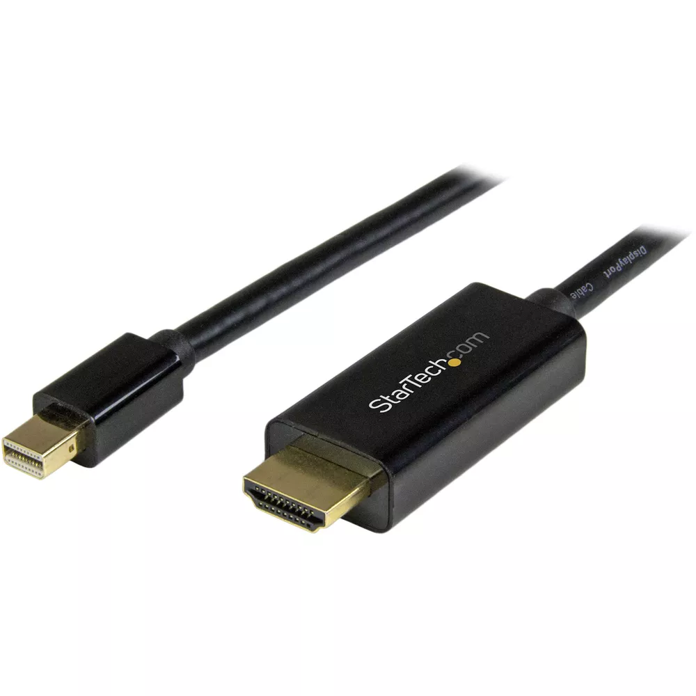 Cable Conversor Mini DisplayPort a HDMI de 2m - Color Negro - Ultra HD 4K