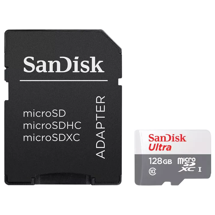 Memoria 128GB Ultra microSDXC Class 10 con Adaptador - SDSQUNS-128G-GN6TA