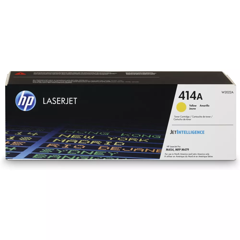 Toner HP LaserJet 414A, amarillo (aproximadamente 2100 páginas) W2022A