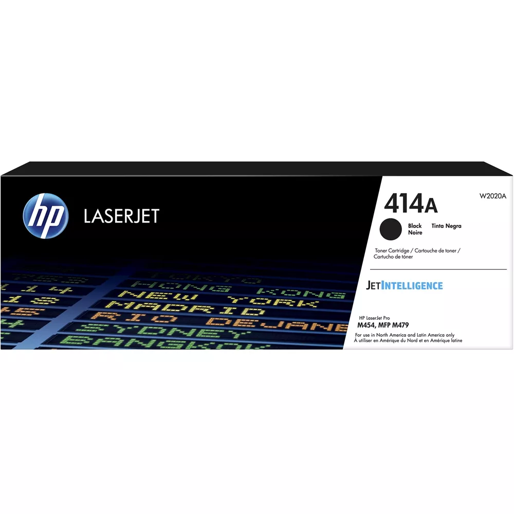 Toner HP LaserJet 414A, negro (aproximadamente 2400 páginas) W2020A