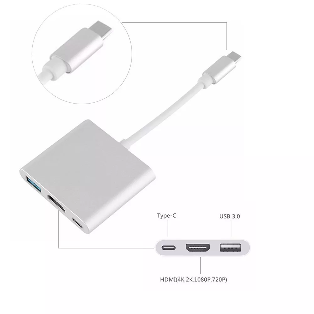 Adaptador USB-C a USB-C HDMI 4K  USB3.0 -  9770