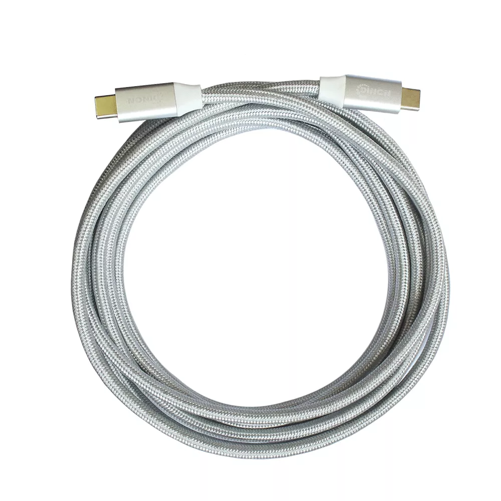 Cable USB-C A USB-C 3.1, 10GBPS, 3MTS, Conectores Metalico Blanco -  9783