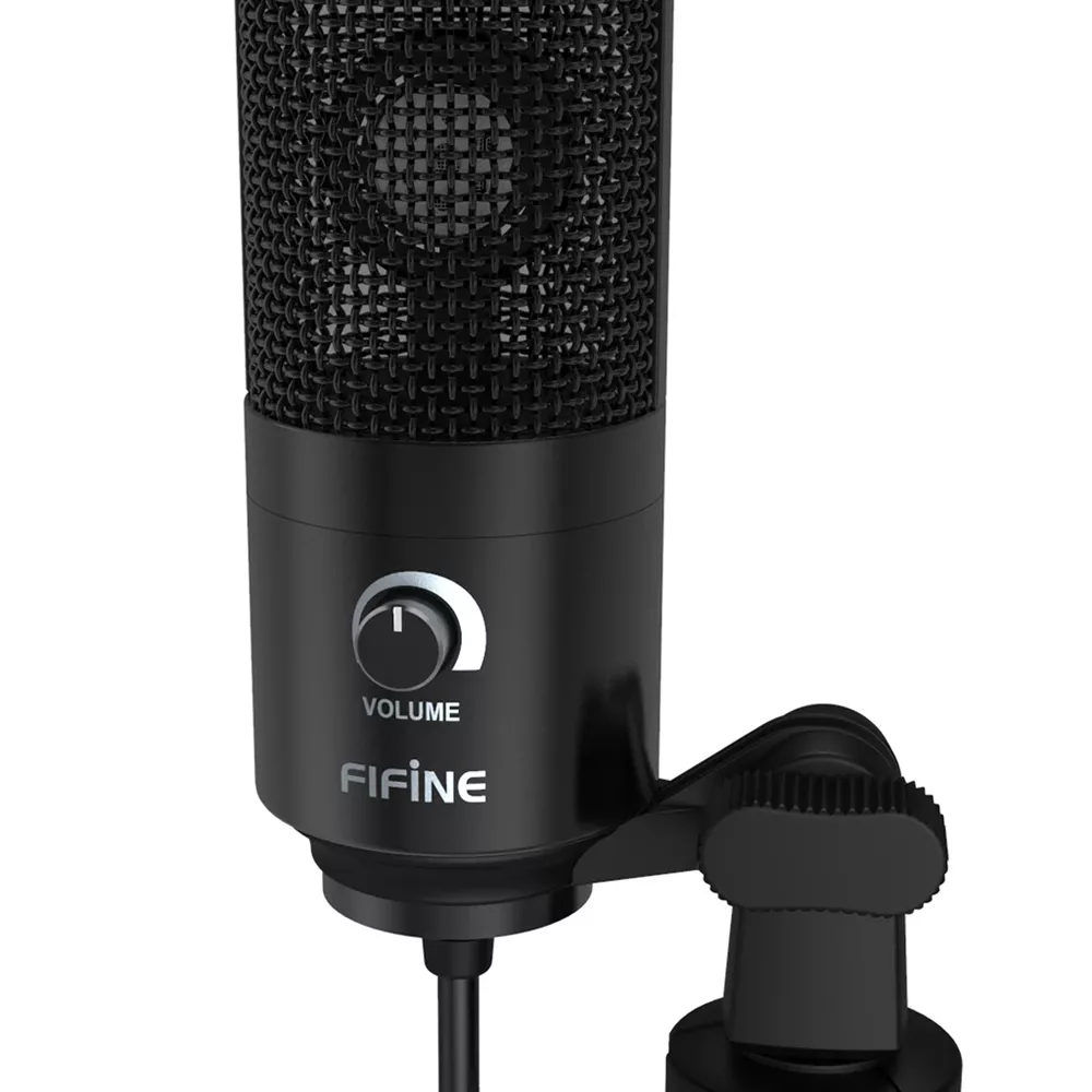  FIFINE Micrófono de podcast USB para grabación en