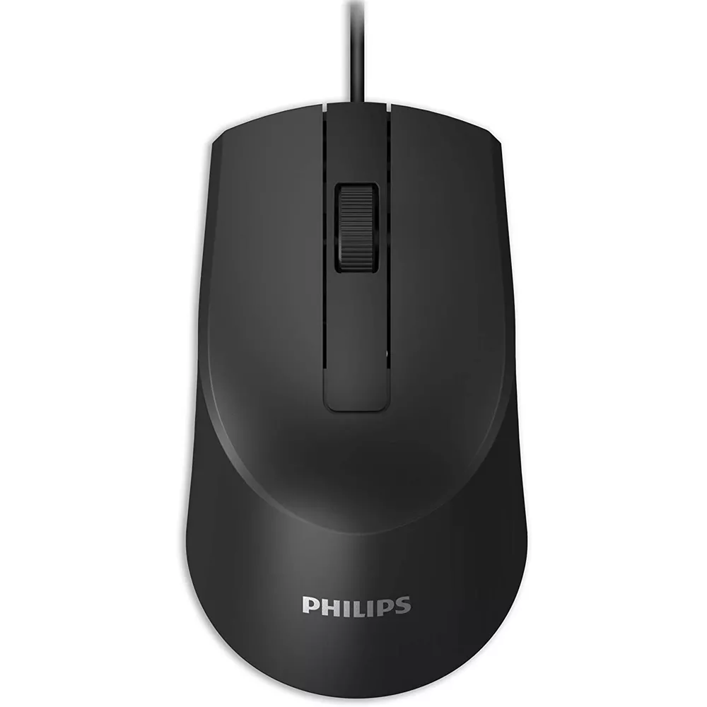 Mouse Philips LED SPK7104 óptico USB, Color Negro - 29PHL7104B