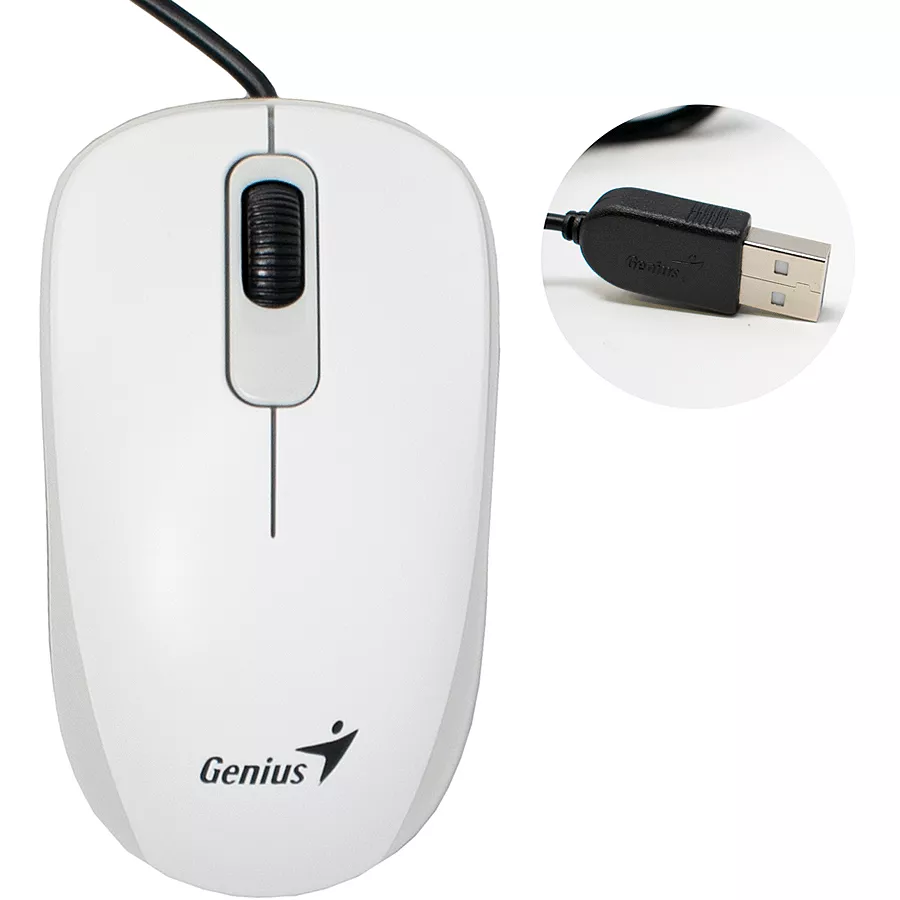 Mouse Optico Blanco USB DX-110 - 31010116102