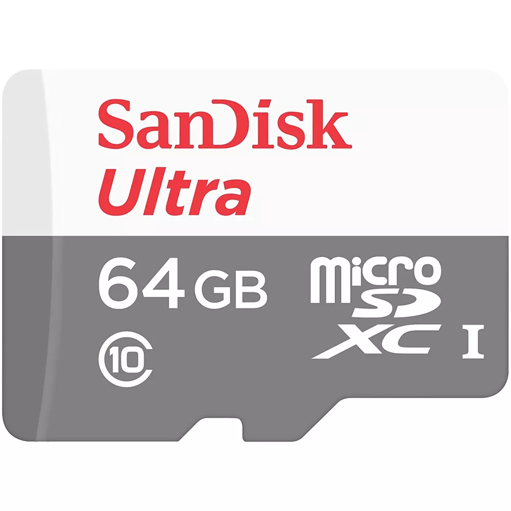 Memoria MicroSD 64GB  Ultra Clase 10 CON/ADP. 80MB/40MB 533X - SDSQUNS-064G-CN3MA