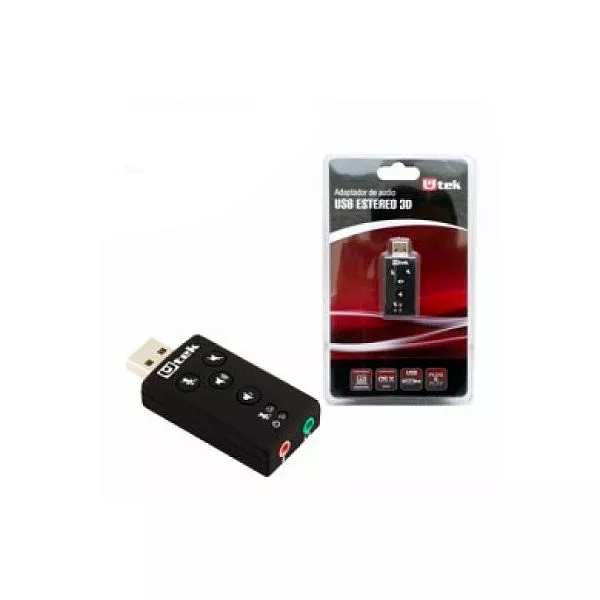 Adaptador de audio c/mic USB 2.0 sonido 3D / mod. UT-USND33 - 0060093