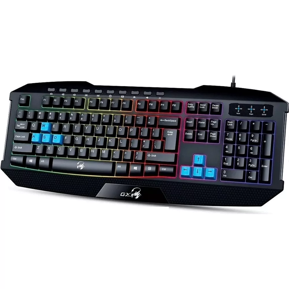 Teclado Scorpion Gaming Keyboard K215 • 7 color illuminated keyboard • 10 multimedia keys pn 31310474101