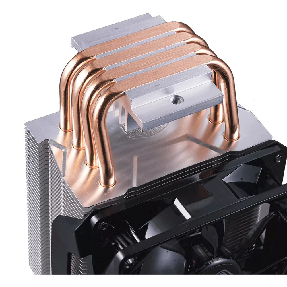 Disipador de Procesador Cooler Master Hyper H411R, 4 heat pipes, White Led, LGA 1700, 1200, 1151, AMD AM4 AM5 - RR-H411-20PW-R1