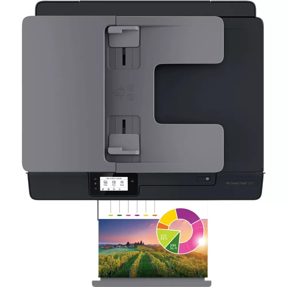 Impresora Multifuncional HP Smart Tank 530 inalámbrica WIFI, para fotografías y documentos - 4SB24A#AKH