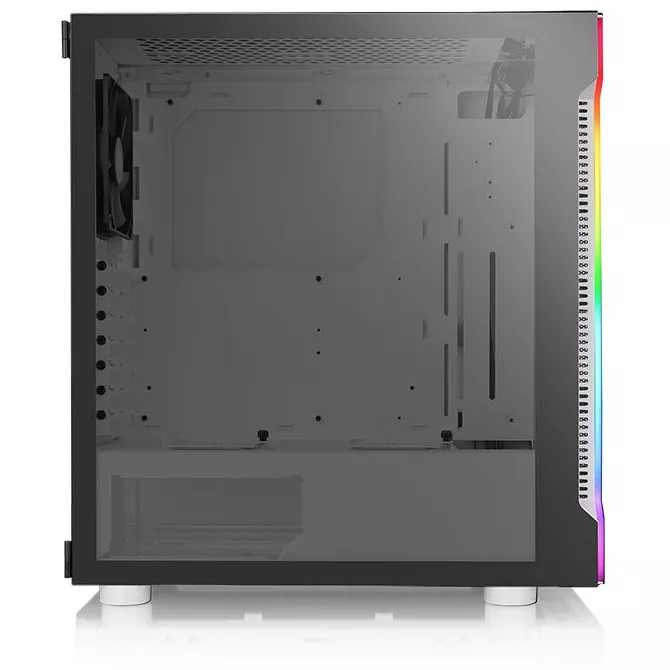 Gabinete Gamer Thermaltake H200 TG Snow RGB - Media Torre - ATX/Micro-ATX/Mini-ITX - RGB - Panel Lateral - Blanco - CA-1M3-00M6WN-00