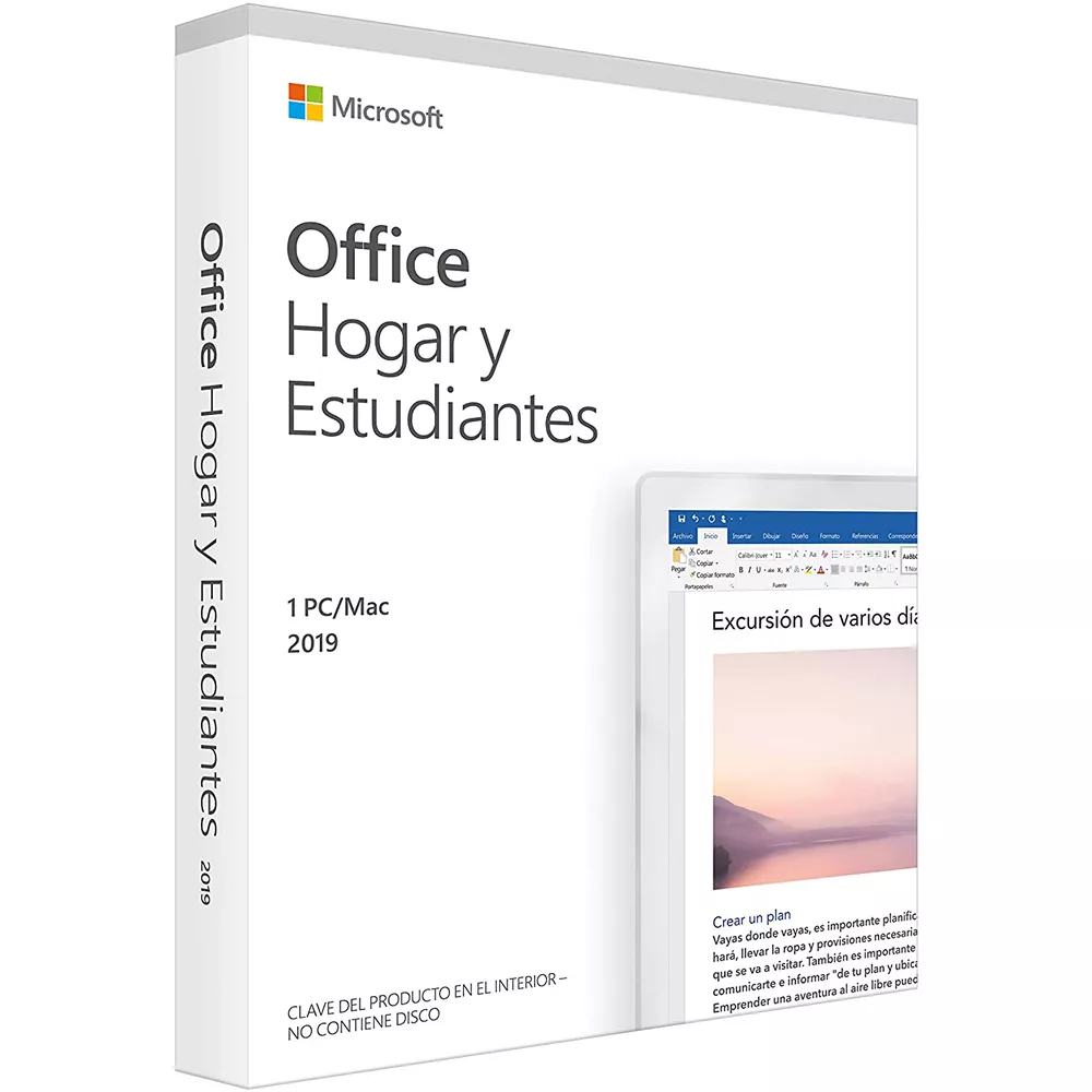 Office Hogar y Estudiante 2019, 8 GB, Plateado/Negro  PN: 79G-05210