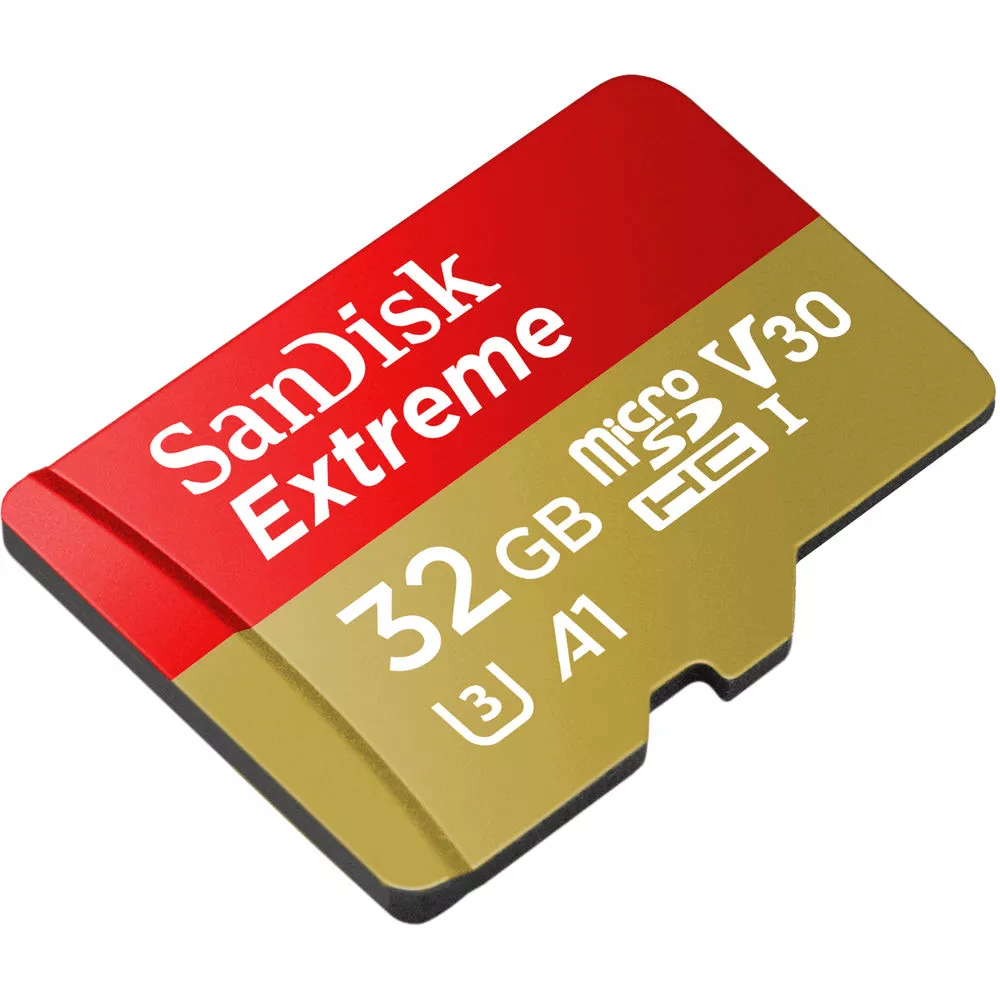 32GB  Micro SD MicroSDHC Extreme UHS-I Clase 10, Lectura 100MB/s, Escritura 60MB/s - SDSQXAF-032G-GN6MA