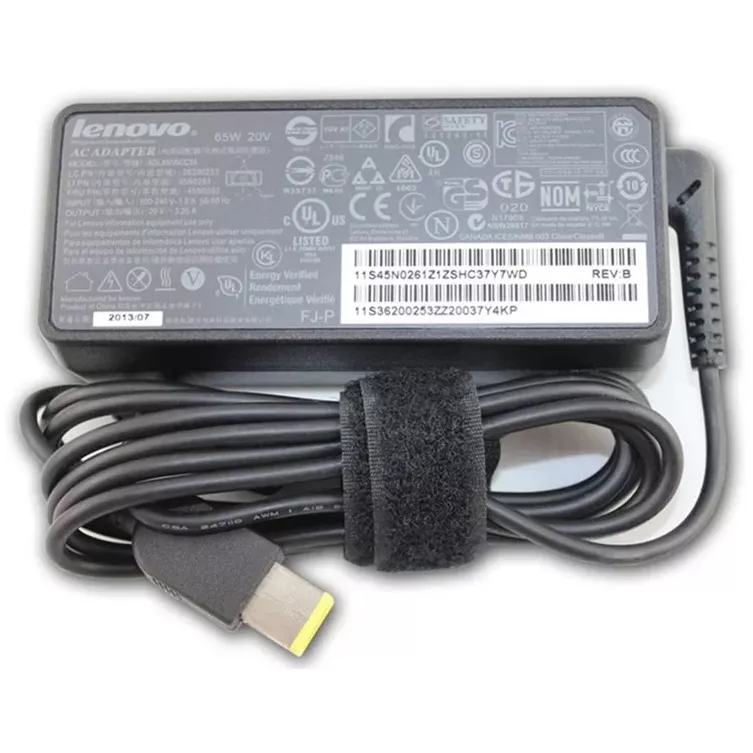Cargador Original Lenovo 20v 3.25a X1 Carbon Plug Cuadrado tipo USB  - BS0784