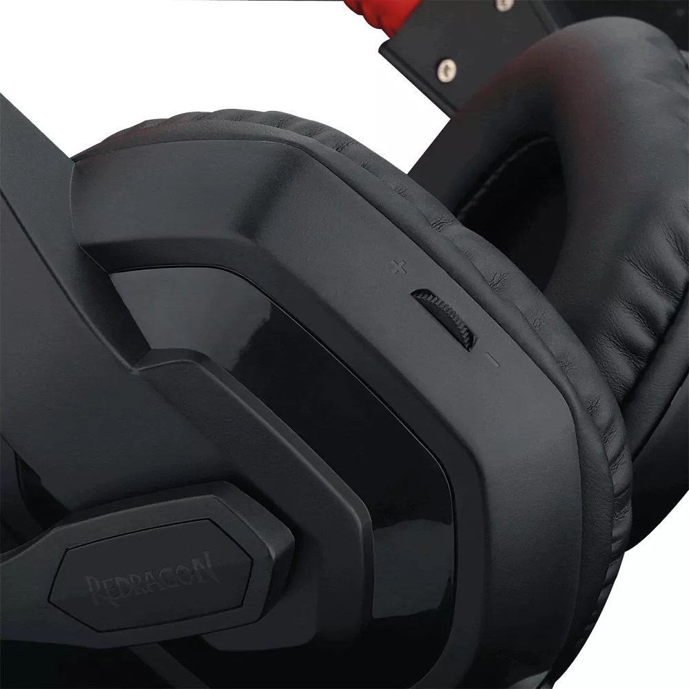 Audífono Redragon Ares H120, On-Ear, Black/Red  - H120