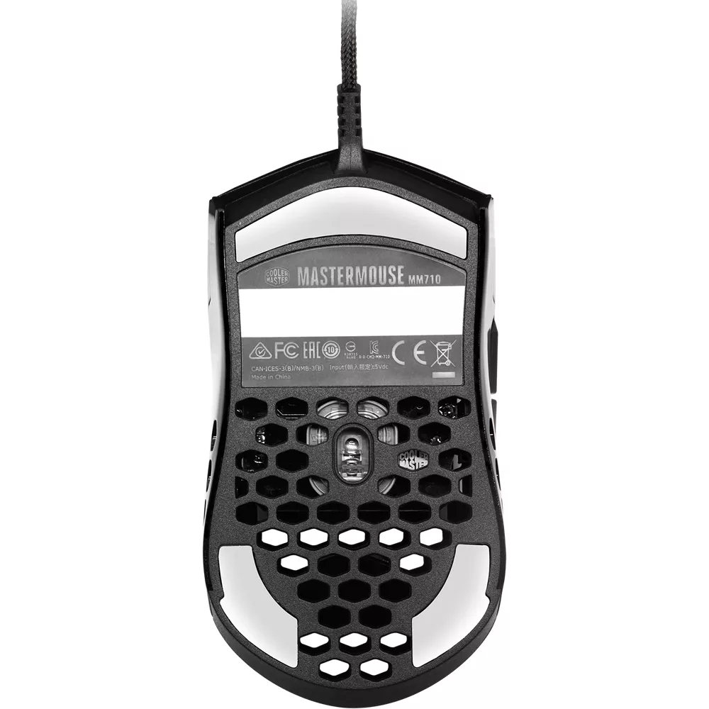 Mouse Gamer Cooler Mastermouse MM710, peso 53 gramos, Carcasa tipo panal ligera, ultraligero, Black  - MM-710-KKOL1 DDN22