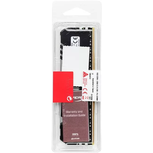 DIMM 8GB DDR4 3466MHz Memoria Ram HyperX Fury RGB, CL16, Non-ECC, XMP  - HX434C16FB3A/8