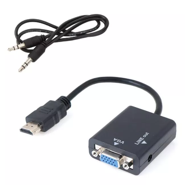 Adaptador  HDMI Macho a VGA Hembra  Incluye Cable de Audio - 601345