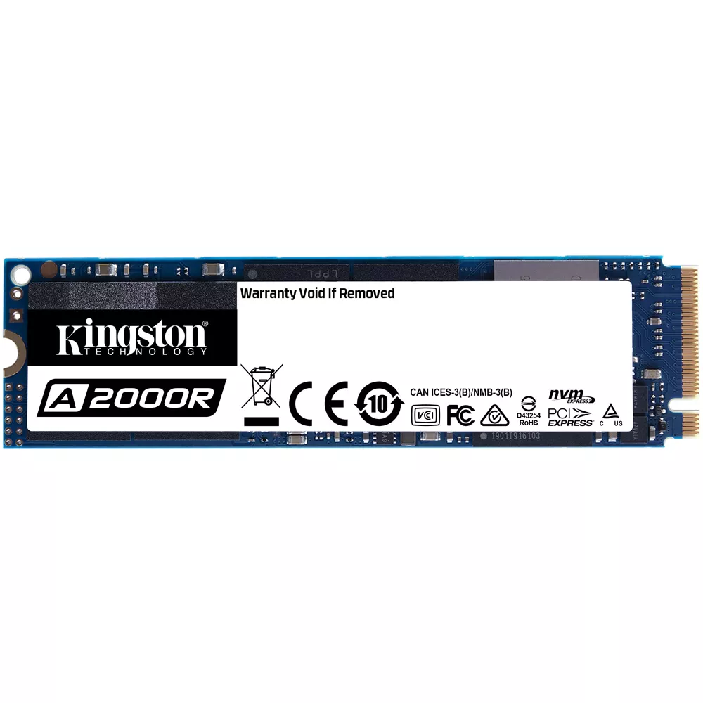 SSD 250GB Kingston A2000, M.2 2280, NVMe™ PCIe, Lectura 2.000MB/s, Escritura 1.100MB/seg  - SA2000M8/250G