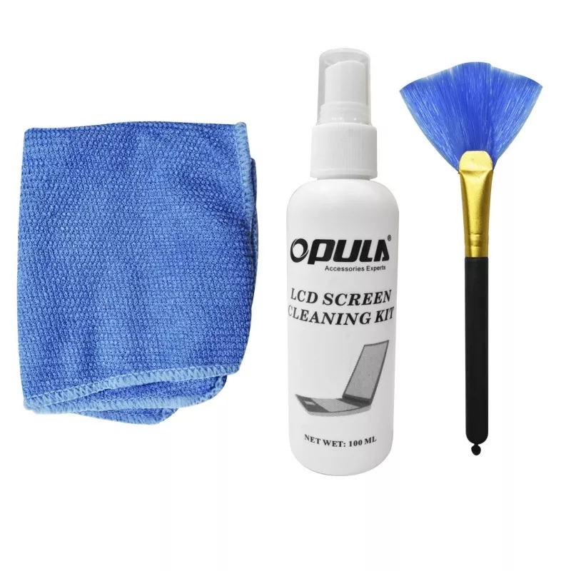 Kit de Limpieza 3 en 1 100ml Spray, paño microfibra y brocha - 611393