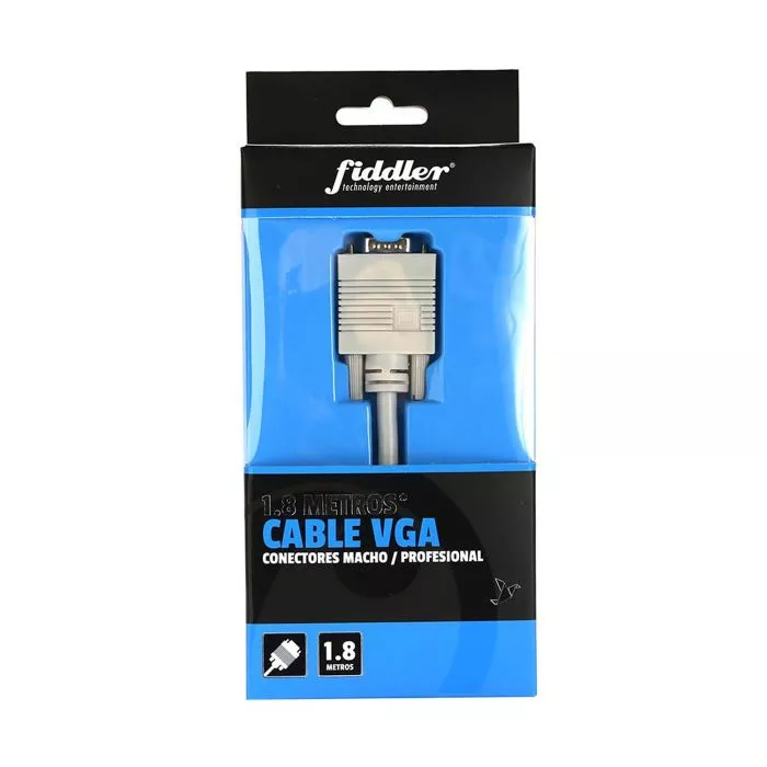 Cable VGA Fiddler 1,8 Metros M/M - FD-6000PRO