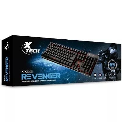 Teclado Gamer Revenger USB Iluminación tricolor - XTK-520S