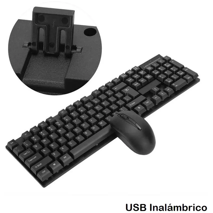 Combo Teclado Mouse Inalambrico Negro TF100 - 611387