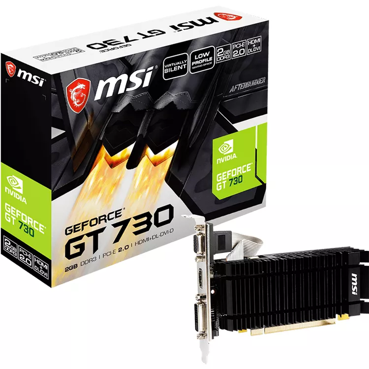 Tarjeta Video GeForce GT730 1600M 2GB DDR3 128Bits DX12 HDMI LP pn:  N730K-2GD3H/LPV1