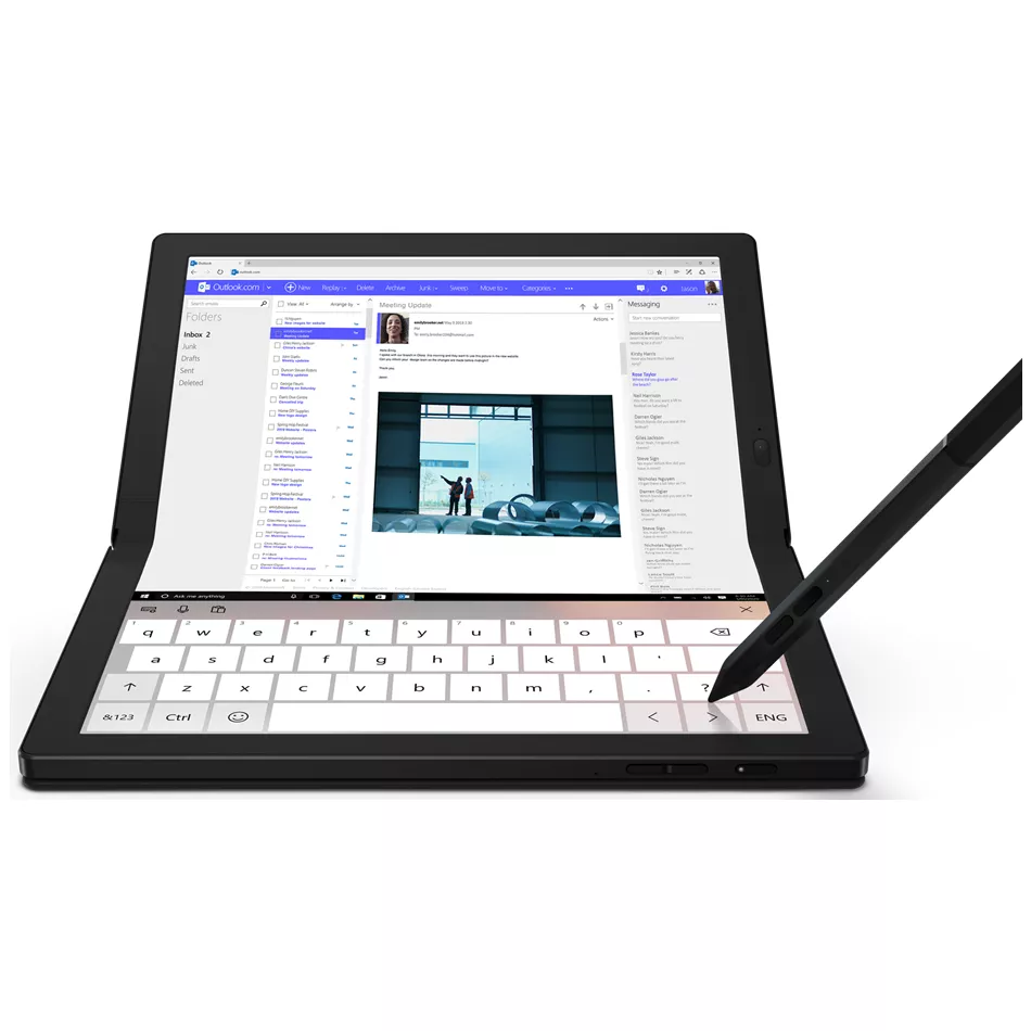 Notebook ThinkPad X1 Fold, i5-L16G7, 8GB, 512GB SSD, Boligrafo Lenovo, Lenovo Fold Mini, Wi-Fi 6 AX200, 13.3