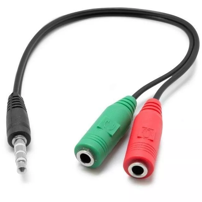Cable de Audio 3.5mm Macho a Microfono y Audifono de 0.10mts - 013553