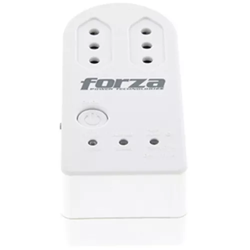 Protector de Voltaje Forza Zion FVP-1202B-C (2 Tomas, 1500W, 220V, Blanco) Regulador - FVP-1202B-C