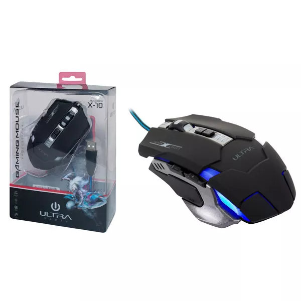 Mouse Gamer ULTRA X10, 6 Botones, Luz Full LED - 29UTX00X10