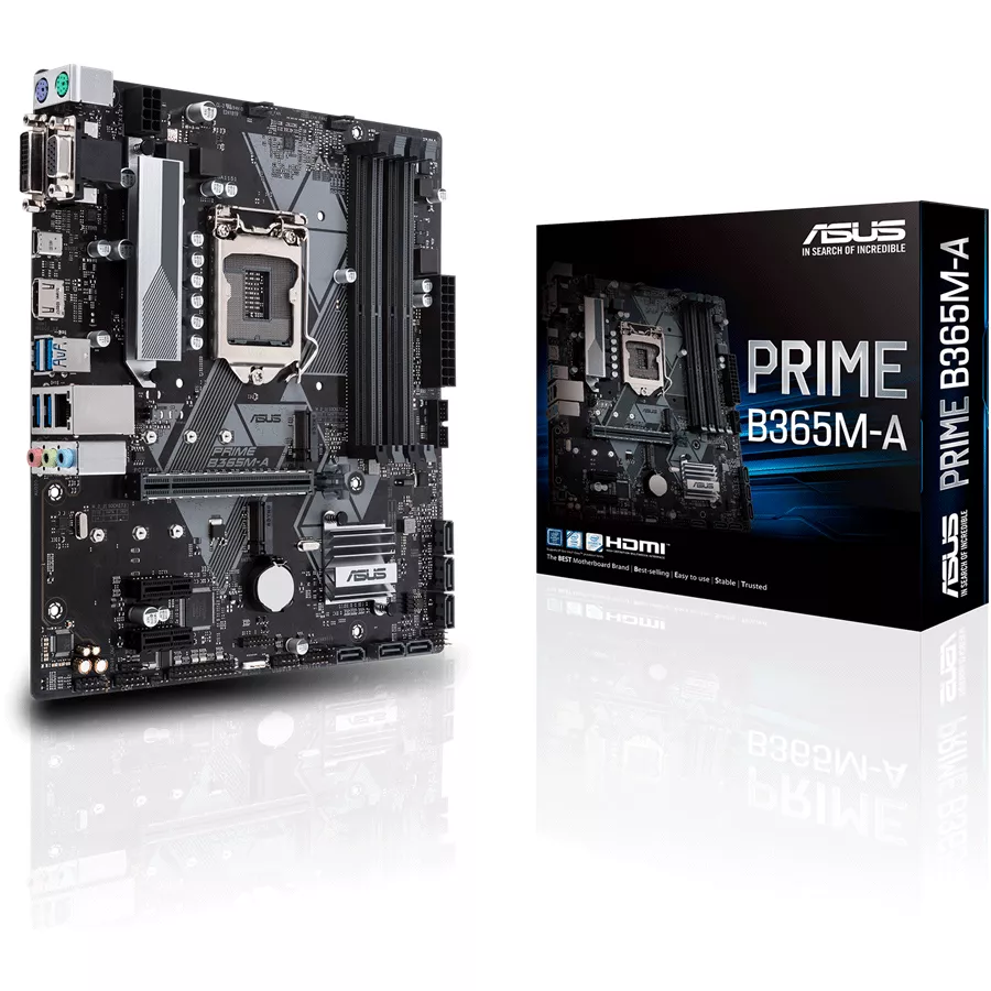 Placa Madre ASUS Prime B365M-A, Intel LGA-1151 mATX Aura Sync RGB, DDR4 2666MHz, Intel Optane Ready - 90MB10N0-M0EAY0