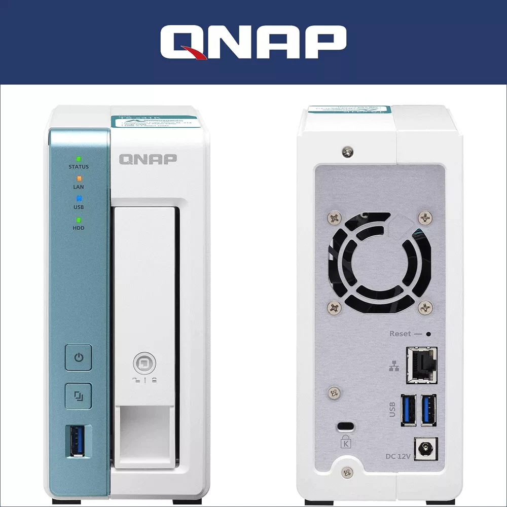 Servidor NAS de QNAP TS-131K, 4 Núcleos, SATA 6Gb/s, Ram 1GB, Gigabit Ethernet  pn TS-131K-US