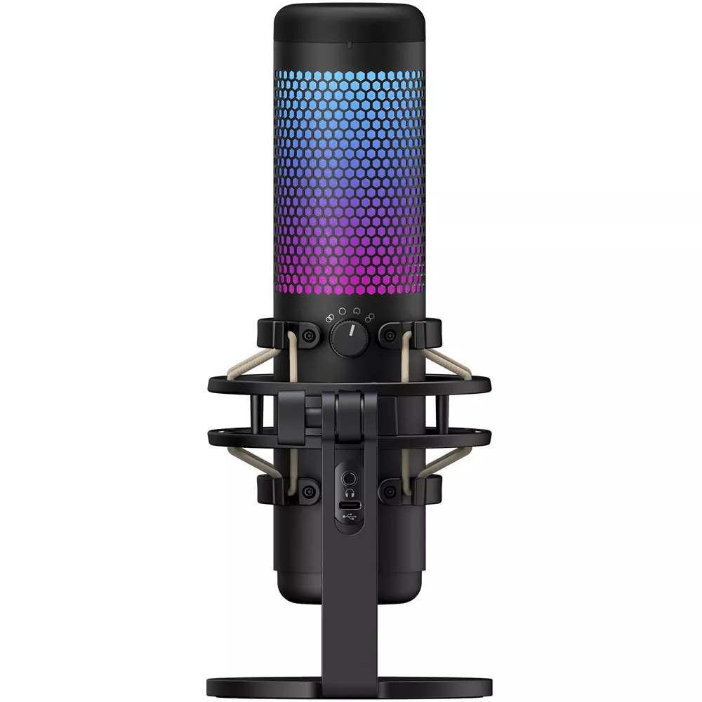 Microfono Profesional Gamer HyperX QuadCast S, RGB Montura anti-vibraciones - HMIQ1S-XX-RG/G