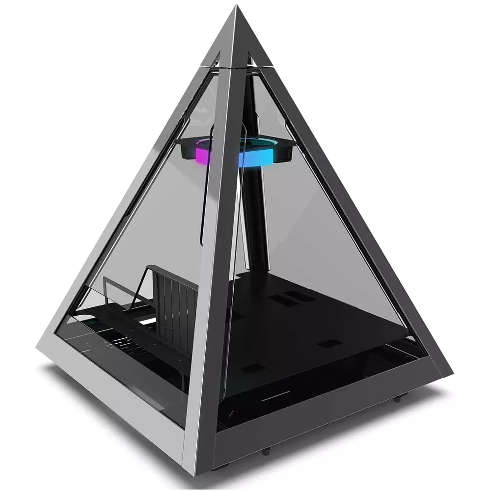 Gabinete Gaming E-ATX 804V Pyramid RGB fan pn: 804VPyramid