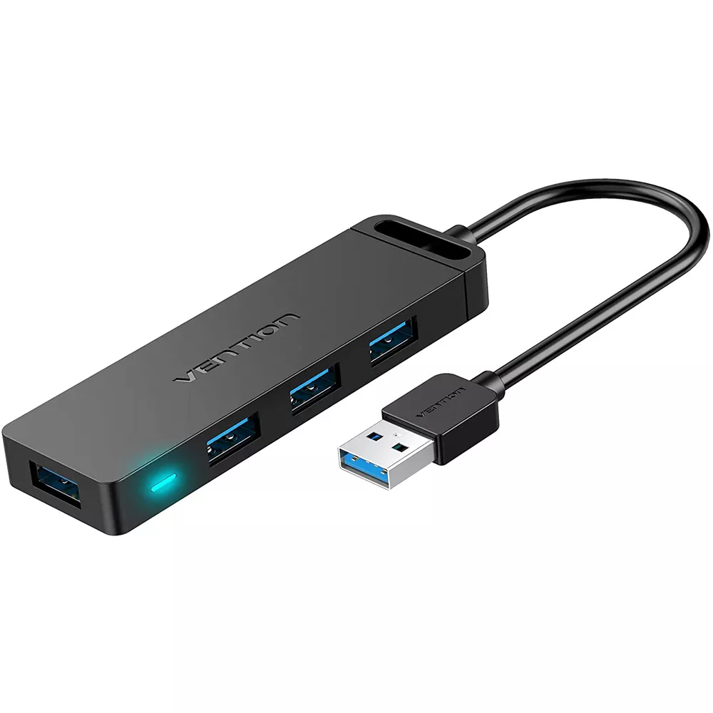 HUB USB 3.0  4 Puertos ultra slim Data USB Splitter charging supported compatible MacBook, Laptop, Surface Pro, PS4, PC, Flash Drive, Mobile HDD (0.15 mts) pn: B08GY3GKRC