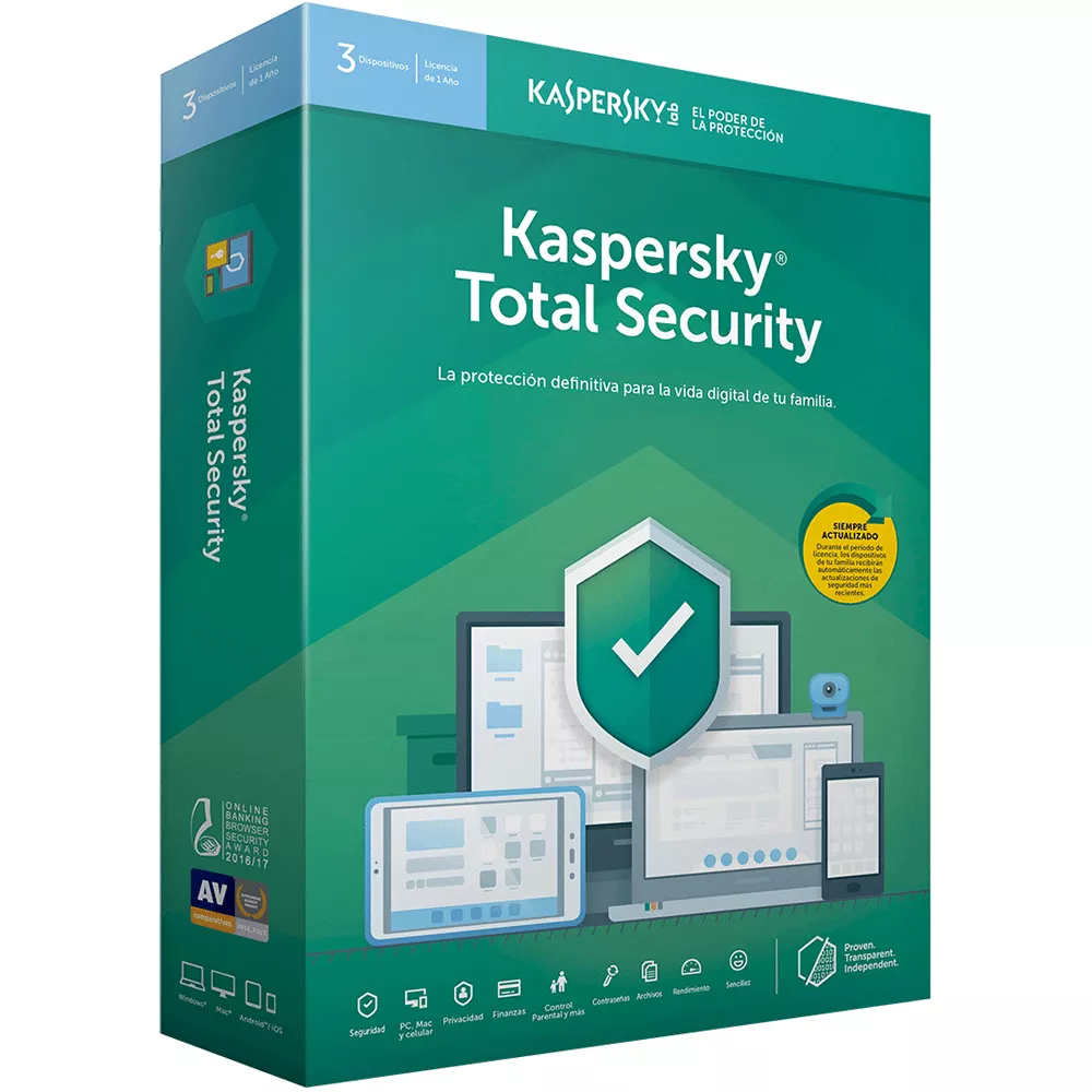 Kaspersky Total Security 5-Device; 2-Account KPM; 1-Account KSK 1 year Base Download Pack - KL1949DDEFS
